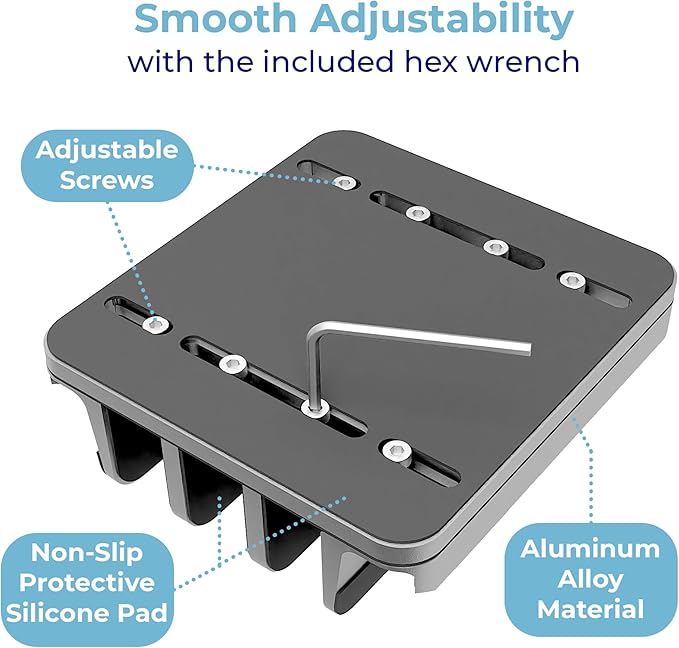 TEFONIA Vertical Laptop Stand Holder 5 Slots, Aluminum Space-Saving Laptop - Image 5