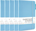 feela 5 Pack Notebooks Journals Bulk, Hardcover Classic Ruled Lined Journals by feela