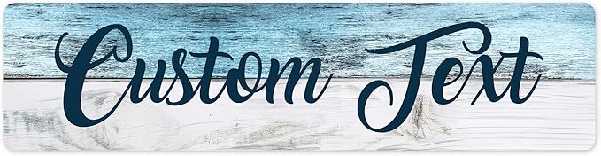 Custom Sign, Custom Street Sign, 11 Font Colors, 13 Font Styles, 4 Hole Options by MySignCenter