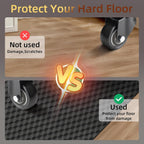 AiBOB Gaming Chair Mat for Hardwood Floor, 53" x 45" 3D Diamond Design | Stylish Office Computer Desk Mat, No Carpet, Protcet Floor, Durable Plastic, Non-Slip Backing, Smooth Rolling, Easy to Clean