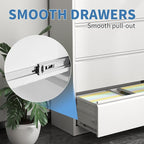 FLIXELIO File Cabinets 4 Drawer, Metal Office Storage Filing Cabinet - Image 6