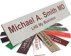 Engraved Name Plates for Door Sign Personalized Gray Plastic Plaque by LHS+My+Business