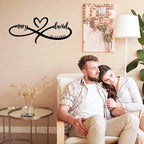 Personalized Valentine's Day Gift, Infinity Heart Wall Decor, Personalized - Image 2