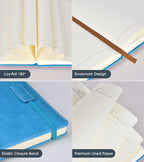 Biuwory Lined Journal Notebook for Women Men, 256 Pages A5 Hardcover Leather - Image 5
