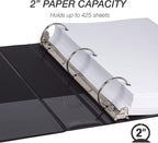 Samsill Durable 2 Inch Binder, Made in the USA, Round Ring Customizable Clear - Image 3