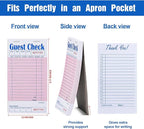 Methdic Guest Checks Pink Server Note Pads 1000 Orders Waitress Notepad - Image 2