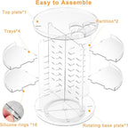 Rotating Makeup Organizer, DIY 8 Adjustable Layers Spinning Skincare Organizer - Image 7