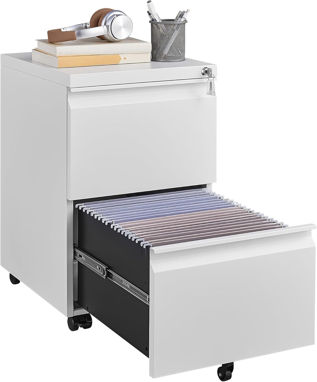 approgreent 2 drawer metal file cabinet, fully assembled, main product view