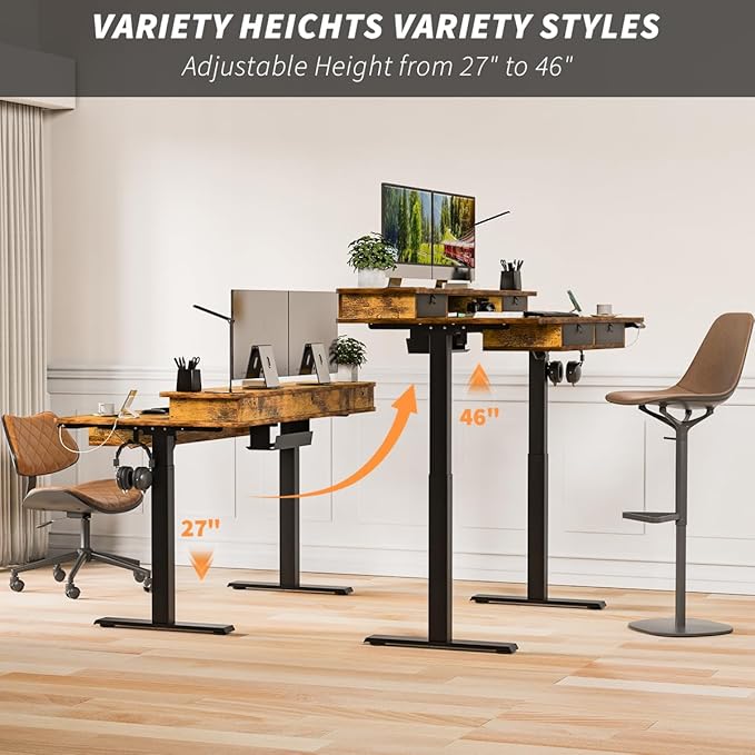 Kingant 63 x 30 Inch Electric Standing Desk - Image 7