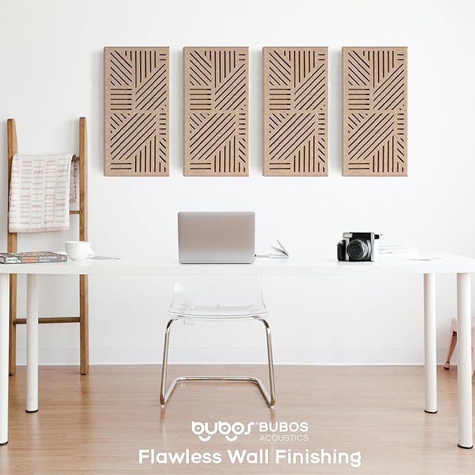 BUBOS 4 Pack Thickened Acoustic Panels, 23.6''x11.8'' Self-Adhesive Sound - Image 9