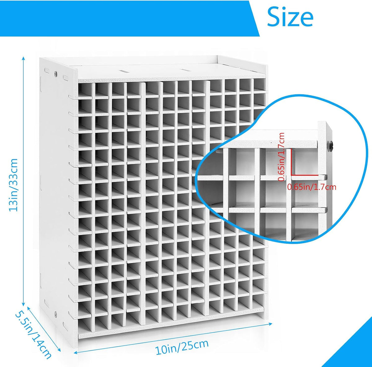 Marker Organizer for Desk,180 Slots Marker Storage with Divider