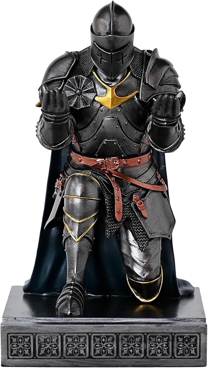 Amoysanli Medieval Armored Warrior Wearing Outerwear, Mobile Phone Stand Knight - Image 3