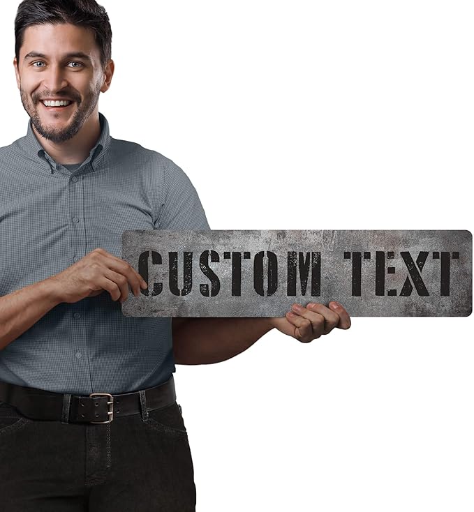 Custom Sign, Custom Street Sign, 11 Font Colors, 13 Font Styles, 4 Hole Options - Image 2