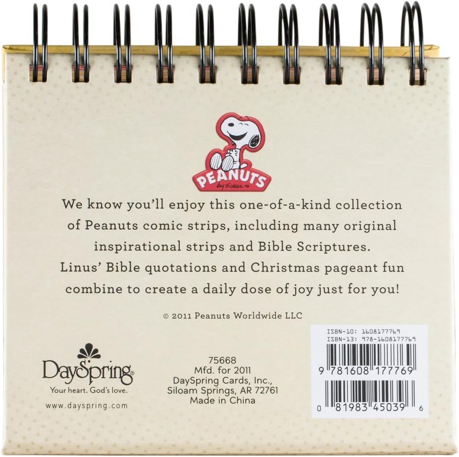 Dayspring - Peanuts - Smiles and Blessings - Perpetual Calendar (75668), Yellow