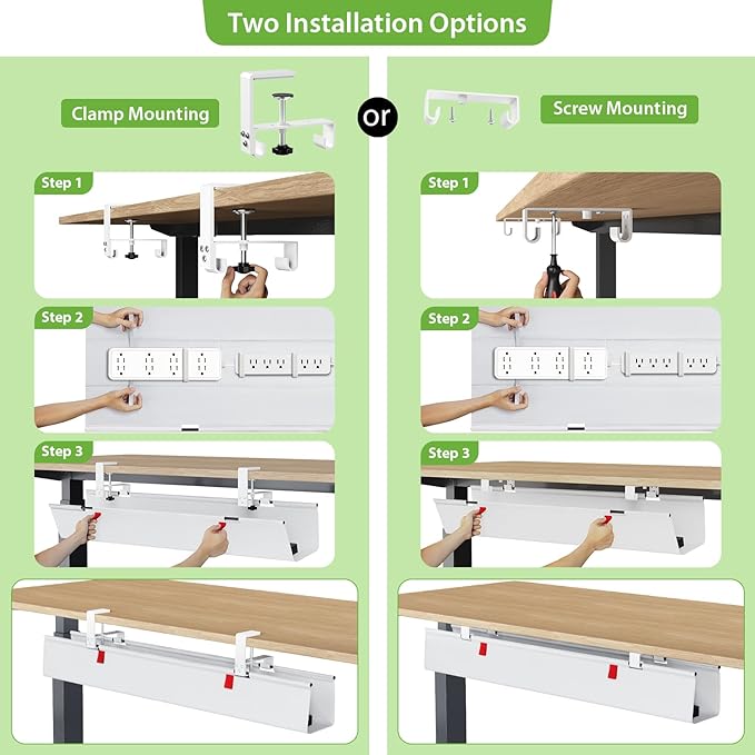 KEEGH Large 36" Under Desk Cable Management Tray - Image 6