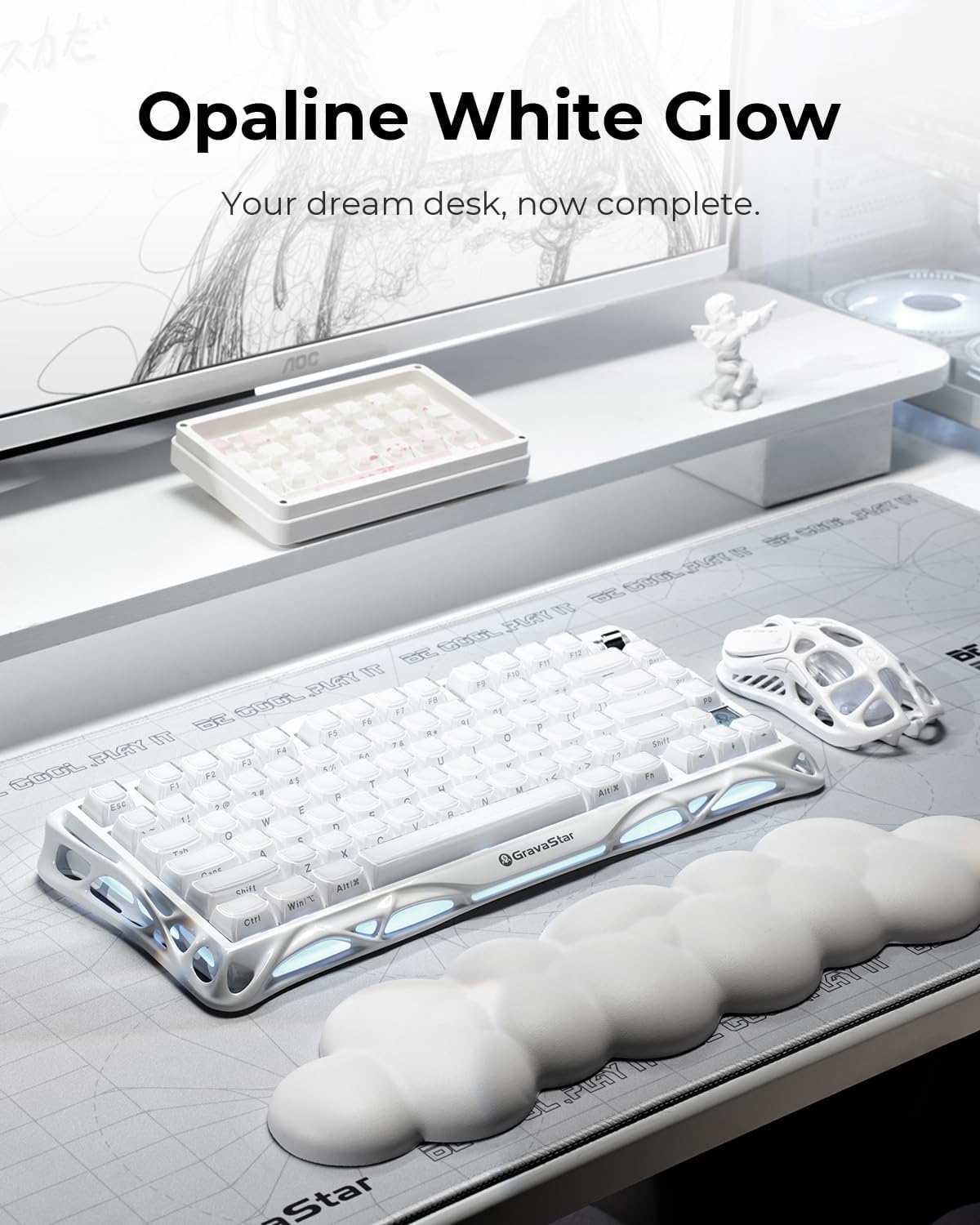 GravaStar Mercury K1 75% Wireless Mechanical Gaming Keyboard RGB Backlit
