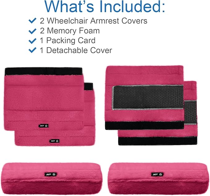 SPRING SEAON Wheelchair Armrest Covers 2 Pack Soft Memory Foam Wheelchair - Image 4