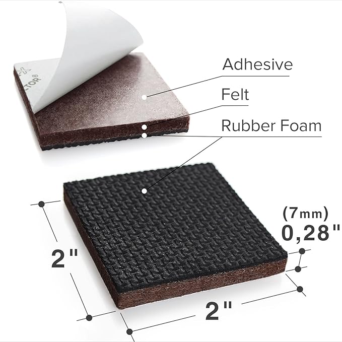 X-PROTECTOR Non Slip Furniture Pads – 24 pcs Premium Furniture Grippers 2"! - Image 3