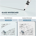 MaxGear Glass Whiteboard, Tempered Magnetic Dry Erase Board, Frameless Wall - Image 5