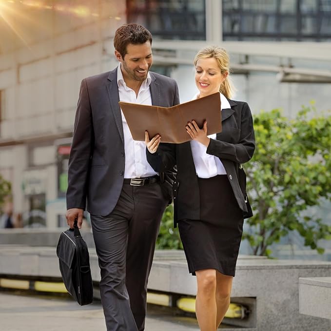 Jack&Chris Leather Portfolio, A4 Document Folder Legal Pad Padfolio, - Image 2