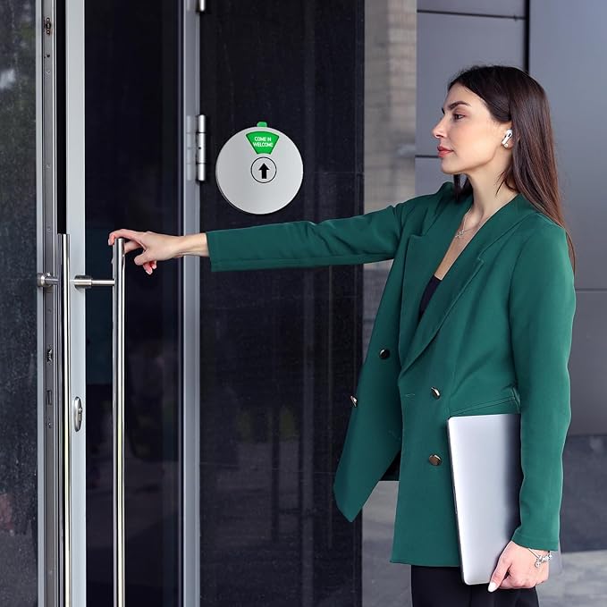 Office Door Sign, 6 Inch Round Privacy Signs - Image 4