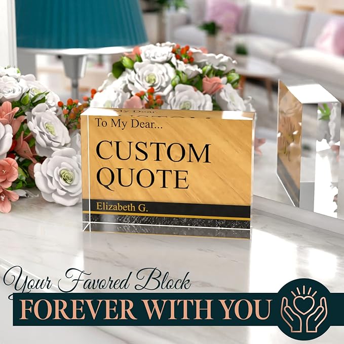 Personalized Gifts, Custom Quote Block Letter Board, Crystal-Clear Acrylic - Image 6