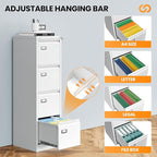 AFAIF 4 Drawer File Cabinet - Image 5
