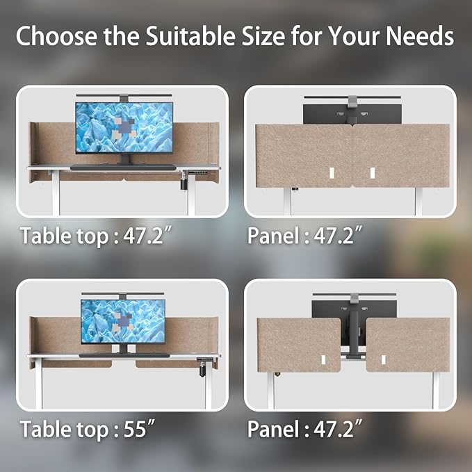 ERGO COLLECT Desk Privacy Panel, 2-in-1 Adjustable Acoustic Desktop Partition - Image 6