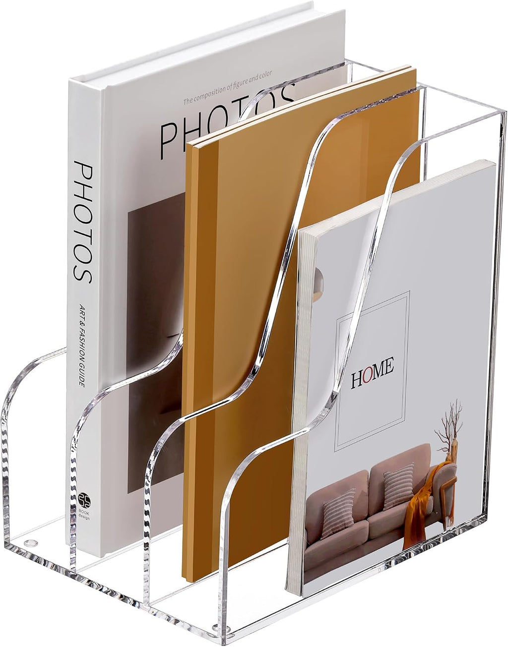 SANRUI Acrylic File Organizer, Compact Desk Organizer
