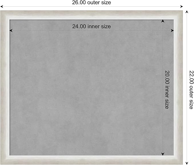 Amanti Art Silver Framed Magnetic Board 22x26 Medium Vision Board - Image 3