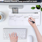 Varhomax Glass Weekly Dry Erase Desk White Board, Desktop to Do List Planner - Image 2