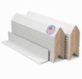 IDL Packaging Cardboard Edge Protector 2" x 2" x 12" (Pack of 50) - White Kraft Cardboard Corner Protectors for Shipping - V-Board Reinforced Pallet Edge Protector - Eliminates Shifting of Packaging | White Kraft Cardboard Corner Protectors for Shipping