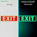 iSYFIX Exit Glow in the Dark Sign Stickers – 6 Pack 12x4 Inch – - Image 2