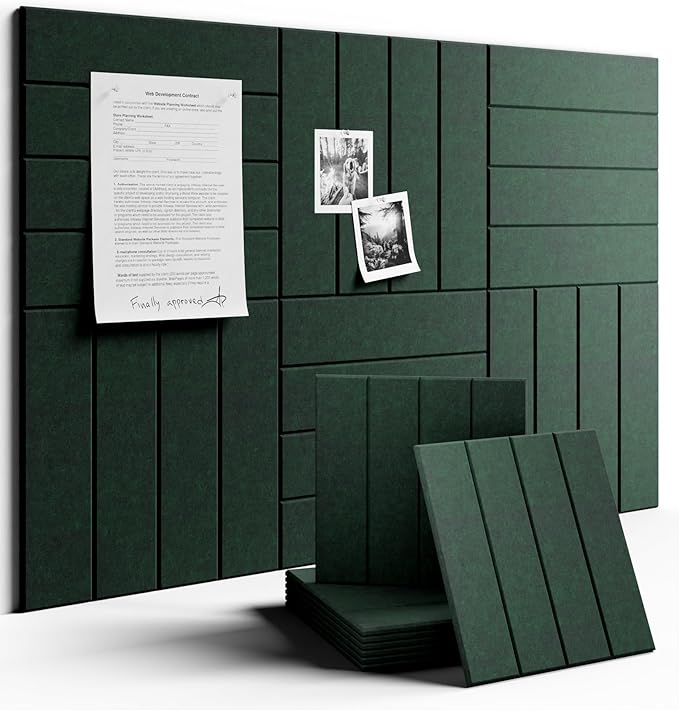 Fluxynara Large Felt Bulletin Board 36"x24" Cork Board Alternative by FLUXYNARA