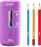 AFMAT Electric Pencil Sharpener, Fully Automatic Pencil Sharpener, Auto in & Out