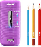 AFMAT Electric Pencil Sharpener, Fully Automatic Pencil Sharpener, Auto in & Out by AFMAT