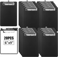 WOPPLXY 20 Pack Mini Clipboards, 6 x 9 Inch Small Clipboards Pocket Clipboard by WopplxyUS