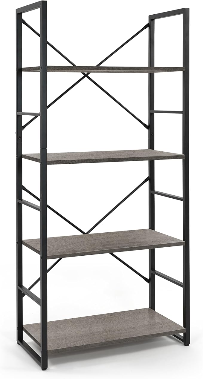 CAPHAUS 4 Tier Bookshelf, 24 Inch Width Free Standing Shelf, Bookcase Shelf - Image 8
