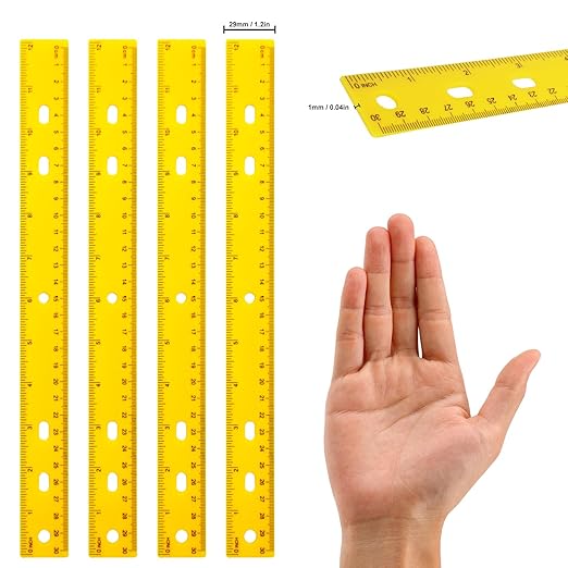200 Pack 12 Inch Plastic Rulers Bulk, - Image 2