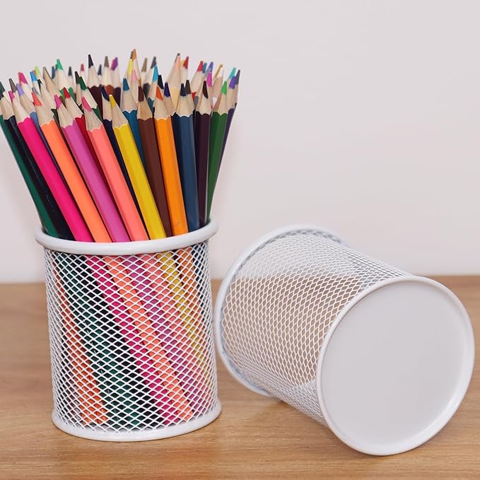 SNOW COOLER Pen Holder Mesh Pencil Holder Metal Pen Holder Cup Pencil Cup Holder - Image 4