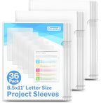 Dunwell Clear Folders for Documents, Plastic 8.5x11 File Sleeves for Document by Dunwell