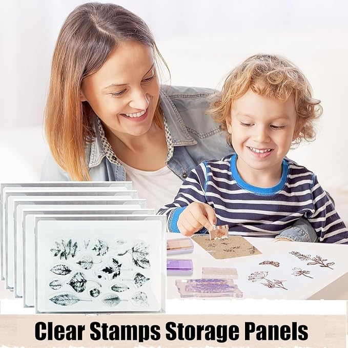 BROTOSPAC 48 PCS Clear Stamps Storage Panels, Resealable Die Cut Storage Bag - Image 6