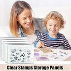 BROTOSPAC 48 PCS Clear Stamps Storage Panels, Resealable Die Cut Storage Bag - Image 6