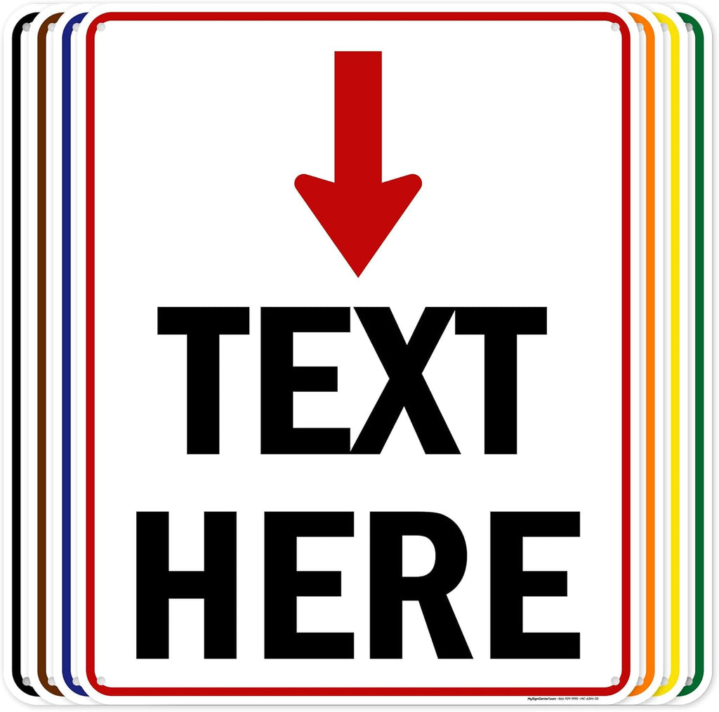 Custom Arrow, Custom Directional Sign, Arrow Down Sign, 24x30 Inches, 55 mil