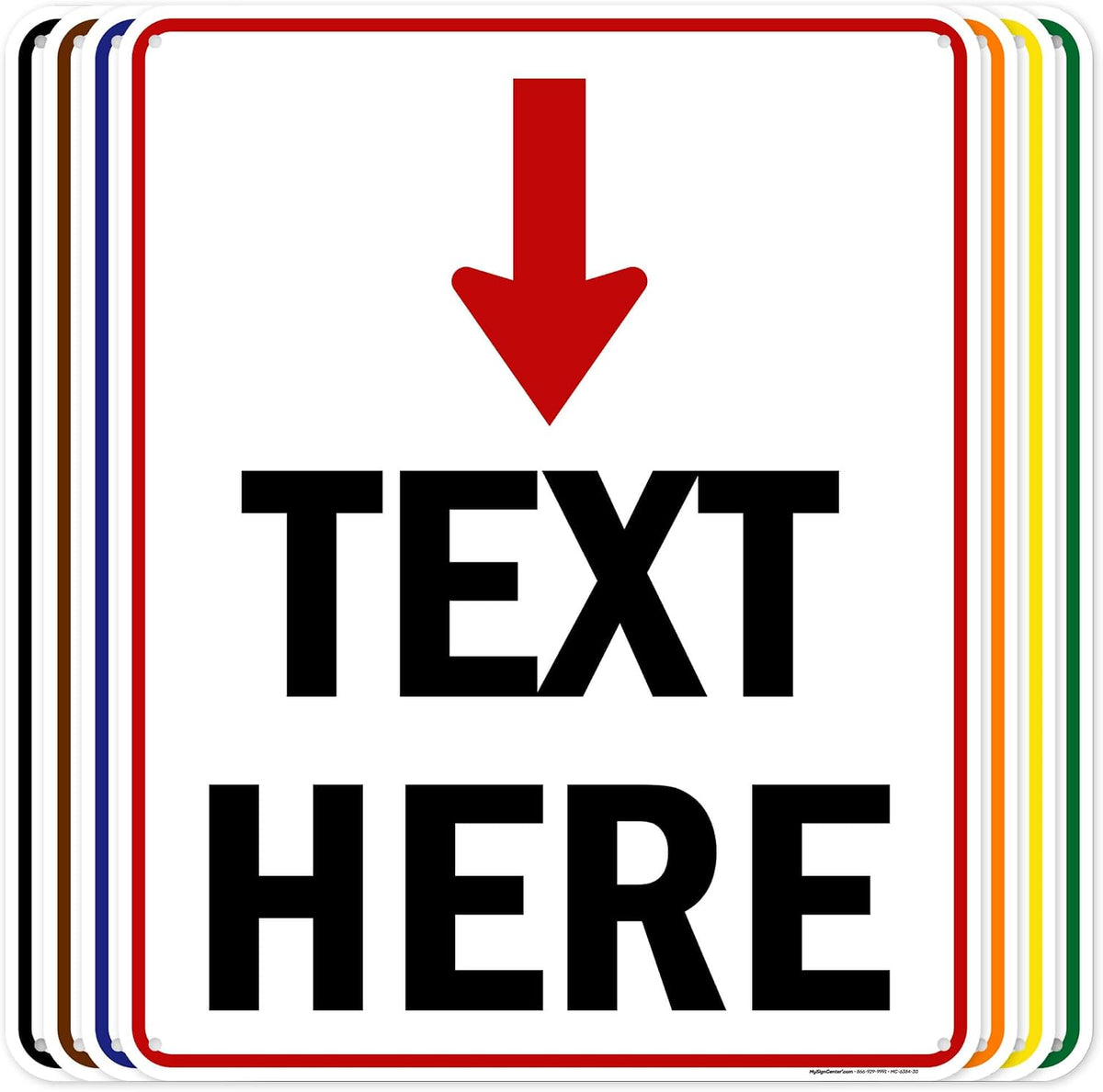 Custom Arrow, Custom Directional Sign, Arrow Down Sign, 24x30 Inches, 55 mil