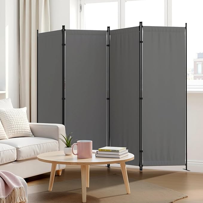 Kecreque Privacy Screen Room Divider as Dressing Screen 4 Panel Wall Room - Image 9