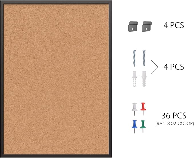 Board2by 2-Pack Cork Board Bulletin Board 24 x 36, Office Board - Image 8