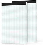 Zaviko Graph Paper Pad 8.5 x 11, 2 Pack, 4x4 Graph Ruled, Grid Paper Pad 8-1/2" by Home