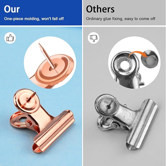 30 Pieces Push Pins Clips Rose Gold Thumb Tacks - Image 5