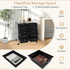 HAPPYGRILL Happygrill 12-Drawer Rolling Storage Cart, Utility Cart - Image 7